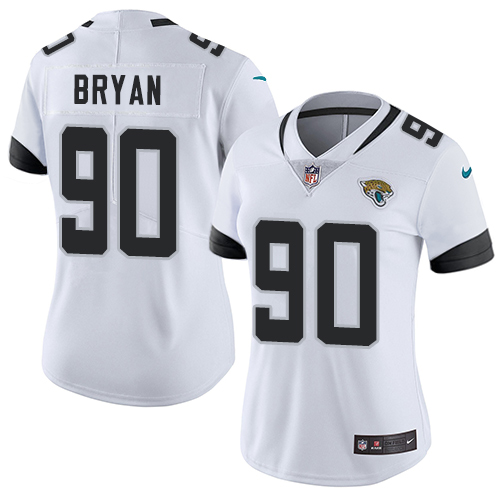 Nike Jacksonville Jaguars #90 Taven Bryan White Women Stitched NFL Vapor Untouchable Limited Jersey->women nfl jersey->Women Jersey